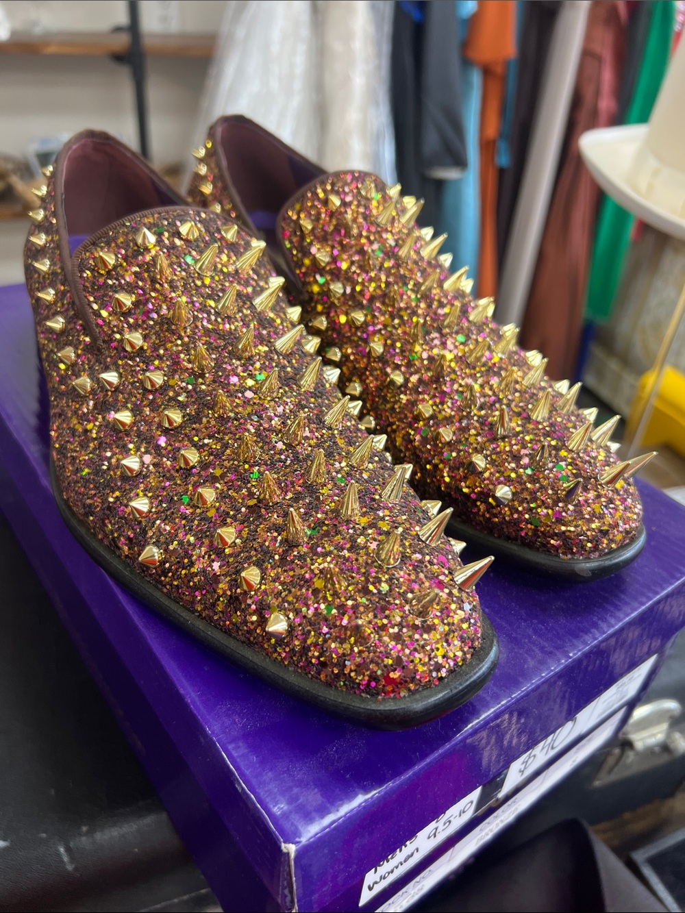 Glitter Spike Shoes